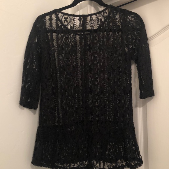 Anthropologie made in San Francisco black lace top - Picture 6 of 7